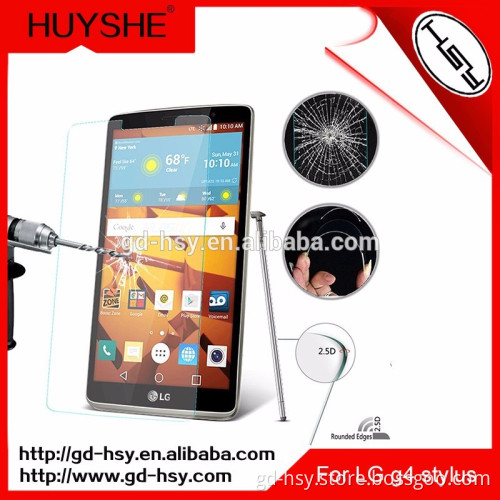 HUYSHE Original Clear Tempered Glass Screen Protector for lg g4 stylus